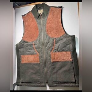 Vintage beretta Men's Olive Green Brown Quilted Shooting fishing Vest